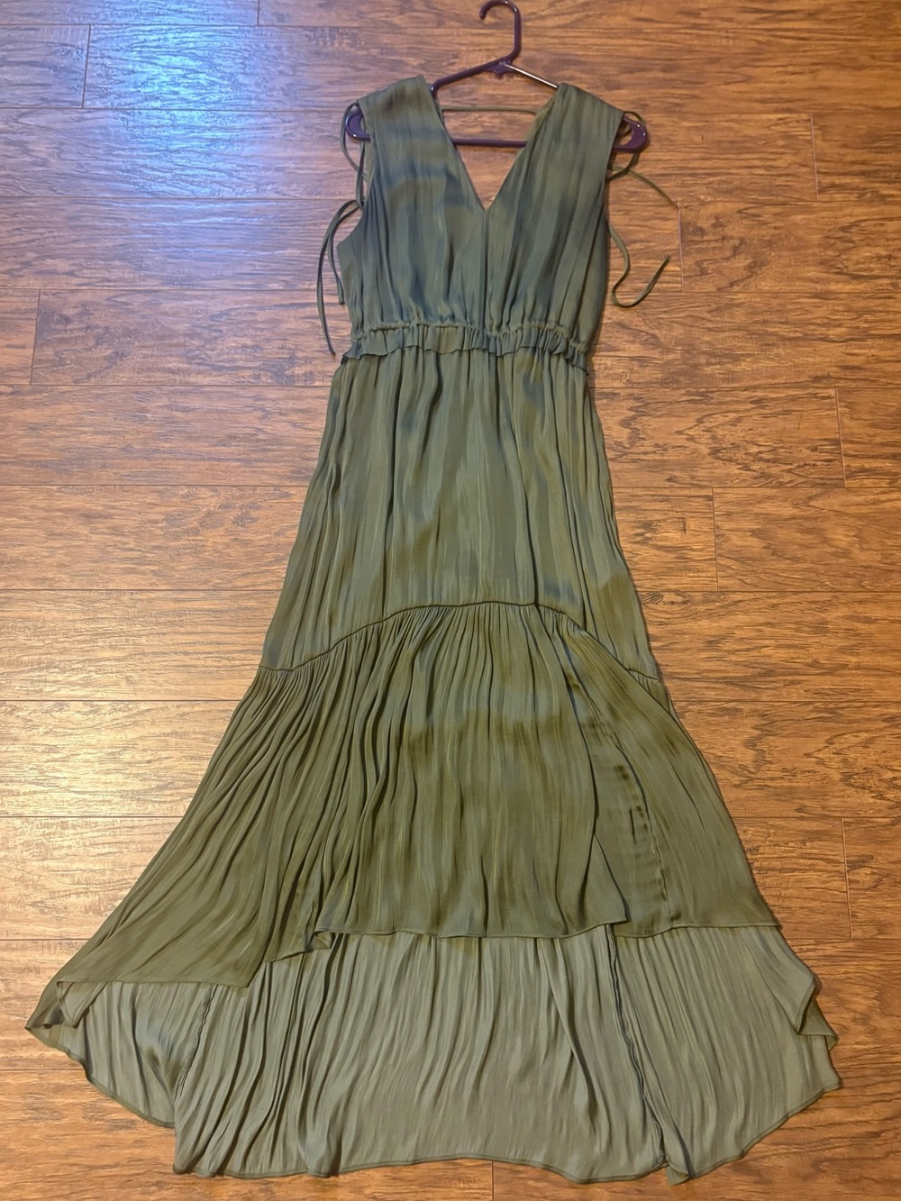 Banana Republic Olive Green High-Low Maxi Dress